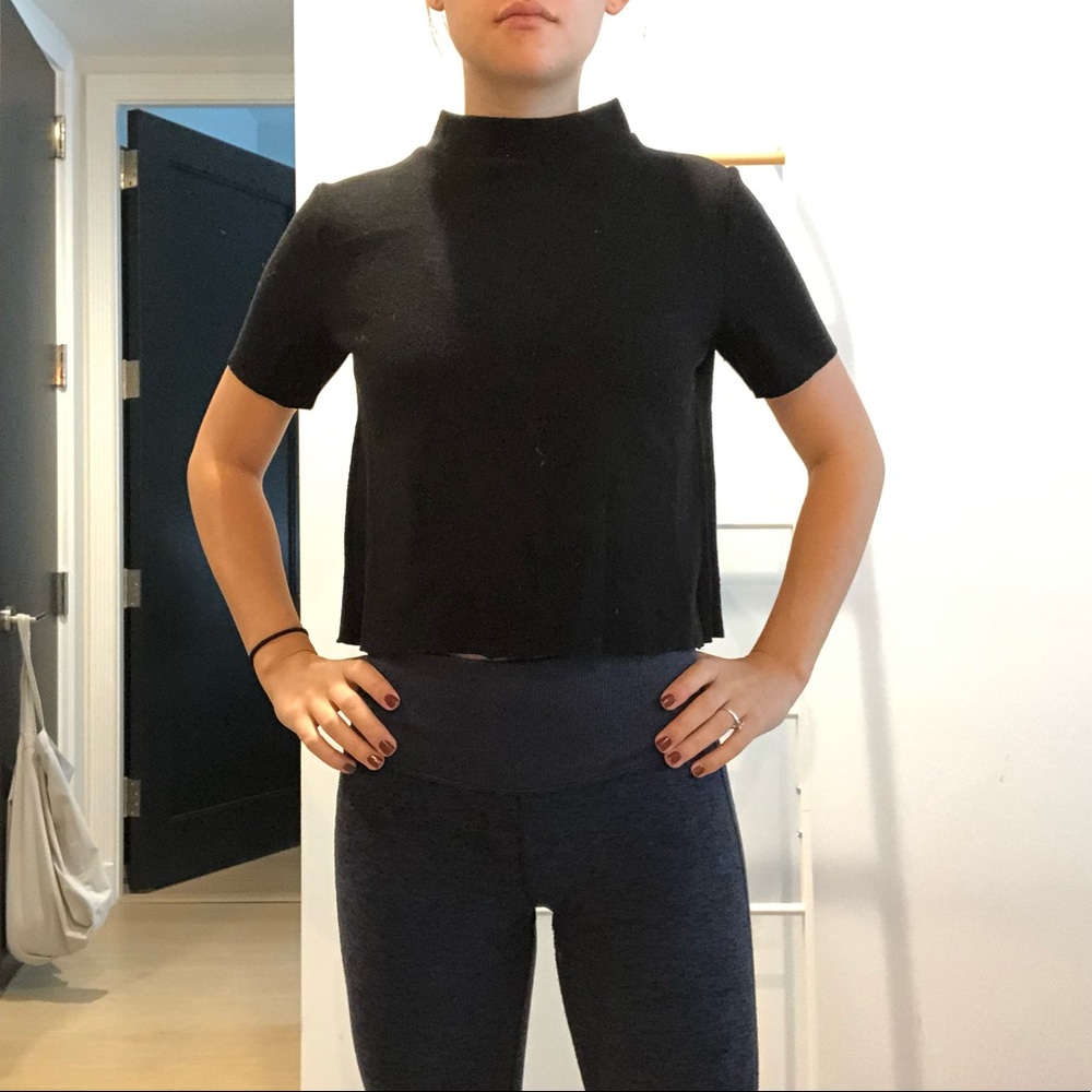 ZARA Black Short Sleeve Sweater